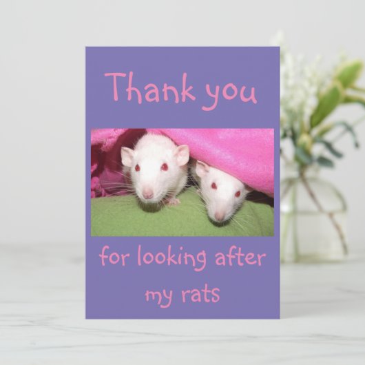 私のラットカードを預かってくれてありがとう サンキューカード (スタンド正面)