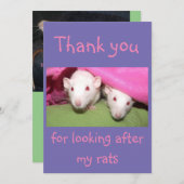 私のラットカードを預かってくれてありがとう サンキューカード (正面/裏面)