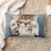 私のラップの子ネコ ランバークッション (ブランケット)