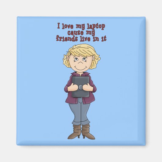 私のラップトップが大好き… マグネット (正面)