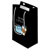 私のラテはコーヒおもしろいープンダークBg スモールペーパーバッグ (正面アングル)