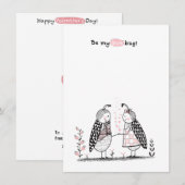 私のラブバグにバレンタインデーのプレゼント シーズンカード (正面/裏面)