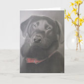 私のラブラドール カード (黄色い花)