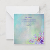 私のラベンダーの花嫁のメイドになる ノートカード (裏面)