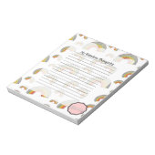 私のランダムな考え、カスタマイズ可能なかわいい虹 ノートパッド (回転)