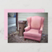 私のラ来ウンジのダンプピンクの肘掛け椅子のアーバンアートへ ポストカード (正面/裏面)