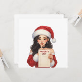 私のリストのあなたはのメリーいけなクリスマスかわいい カード (正面/裏面インサイチュ)