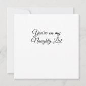 私のリストのあなたはのメリーいけなクリスマスかわいい カード (裏面)