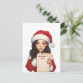 私のリストのあなたはのメリーいけなクリスマスかわいい ポストカード (スタンド正面)