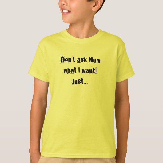 私のリストの子供にTシャツを読んで下さい Tシャツ (正面)