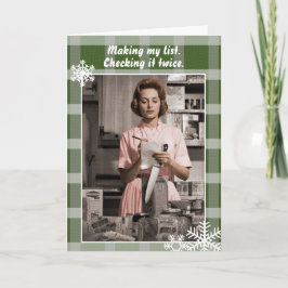 私のリストを作り、それを2回チェックするホリデーカード シーズンカード