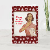 私のリストを作り、それを2回チェックするホリデーカード シーズンカード (正面)