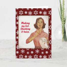私のリストを作り、それを2回チェックするホリデーカード シーズンカード