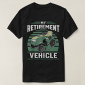 私のリタイア車おもしろい両ローンモーワーレター Tシャツ (デザイン正面)