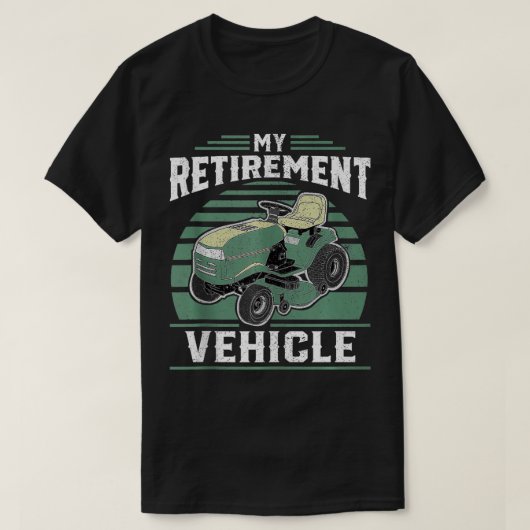 私のリタイア車おもしろい両ローンモーワーレター Tシャツ (デザイン正面)