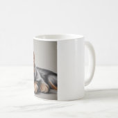 私のリラックスヨークシャーテリアと コーヒーマグカップ (正面右)