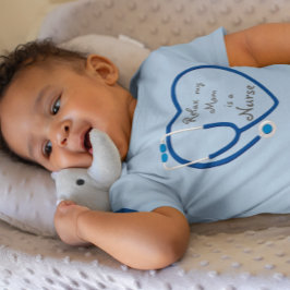 私のリラックス母はナースハート聴診器の愛である ベビーボディスーツ