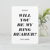 私のリングや輪を？モダン文字招待状 招待状 (スタンド正面)