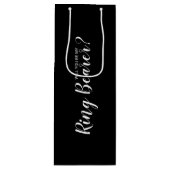 私のリングや輪を?申モダン出 ワインギフトバッグ (正面)