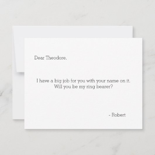 私のリングや輪係? |グルームスマン 招待状 (裏面)