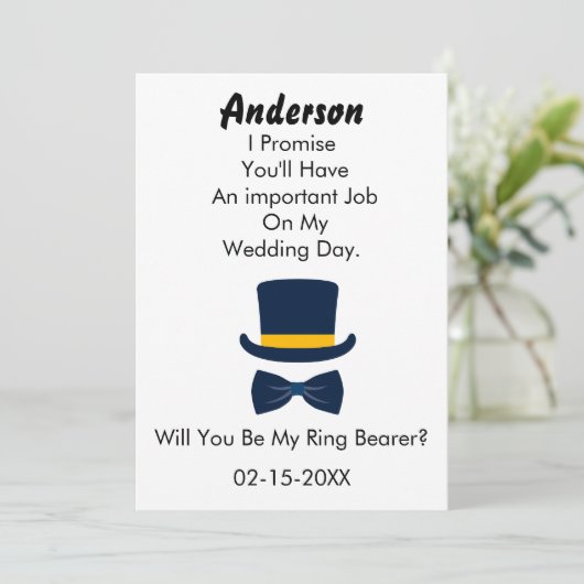 私のリングベアーになってくれますか クラシックスタイルI 招待状 (スタンド正面)
