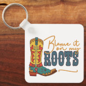 私のルーツのせいにする キーホルダー (正面)