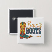 私のルーツのせいにする 缶バッジ (正面&裏面)