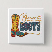 私のルーツのせいにする 缶バッジ (正面)
