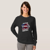 私のルーツを誇りに思う - 愛国的なラトビア系アメリカ人 Tシャツ (正面フル)