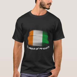 私のルーツ誇りを持ったのヴィンテージコートジボワール国旗 Tシャツ