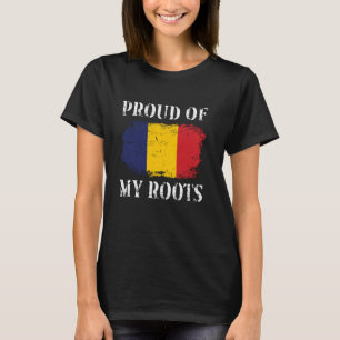 私のルーツ誇りを持ったルーマニア国旗のルーマニア Tシャツ
