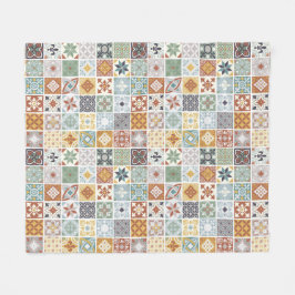 私のルーツ – 地中海のタイル フリースブランケット