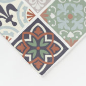 私のルーツ – 地中海のタイル フリースブランケット (角)