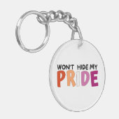 私のレズビアンを隠さないプライド キーホルダー (正面左)