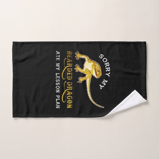 私のレッスン計画のイグアナ食べヒゲドラゴンがすみません。 ハンドタオル (ハンドタオル)