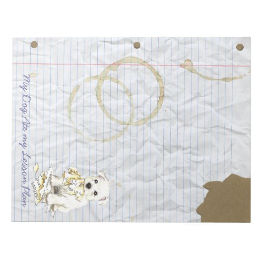 私のレッスン食べプランをウェスティー ノートパッド (正面)