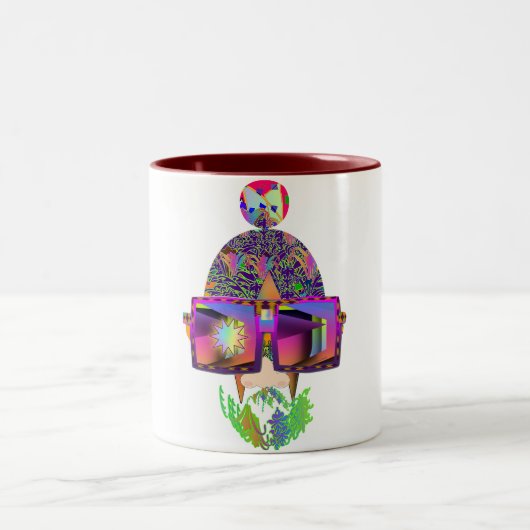 私のレンズの白い輝きノベルティ ツートーンマグカップ (中央)