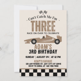 私のレースカーボーイ3rd誕生日パーティーをキャッチできない 招待状