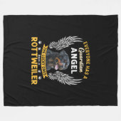 私のロットワイラーは守護天使の贈り物で、愛する フリースブランケット (正面(横))