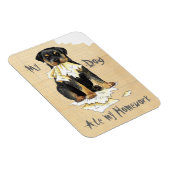 私のロットワイラー食べの宿題 マグネット (右側)