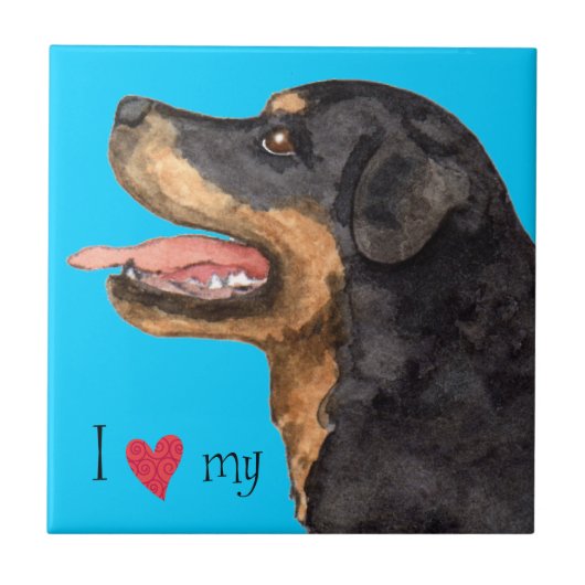 私のロットワイラー タイル (正面)