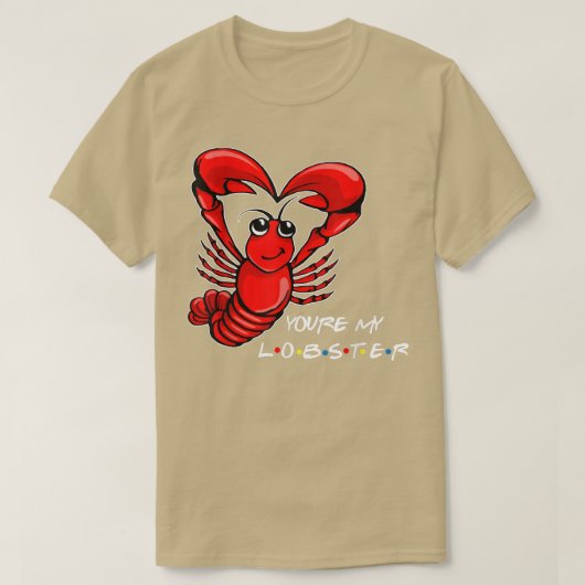 私のロブスターシーフードパーティークロウフィッシュLobst Tシャツ (デザイン正面)