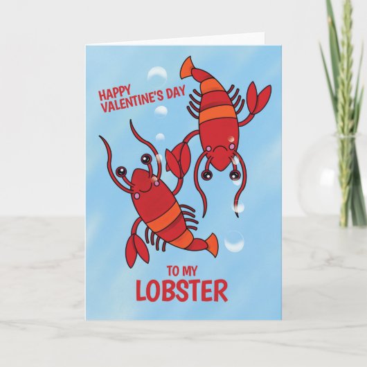 私のロブスター「ハッピーバレンタインデー」 シーズンカード (正面)