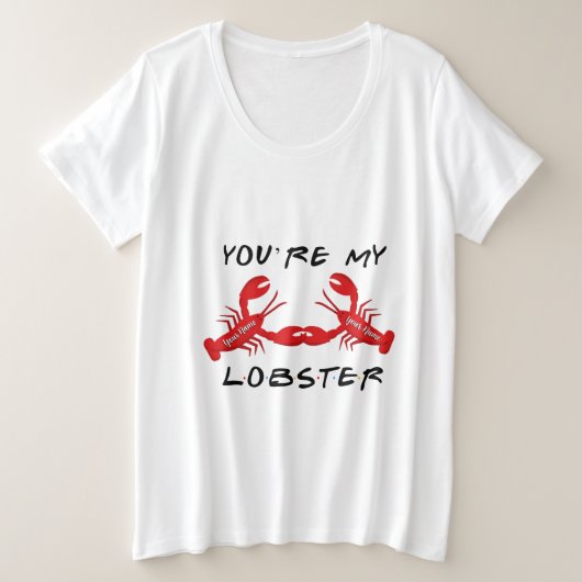 私のロブスター プラスサイズTシャツ (デザイン正面)