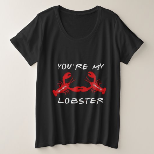 私のロブスター プラスサイズTシャツ (デザイン正面)
