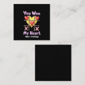 私のロマンチックで可愛いハートバレンタインデーを獲得 スクエア名刺 (正面/裏面)
