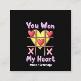私のロマンチックで可愛いハートバレンタインデーを獲得 スクエア名刺