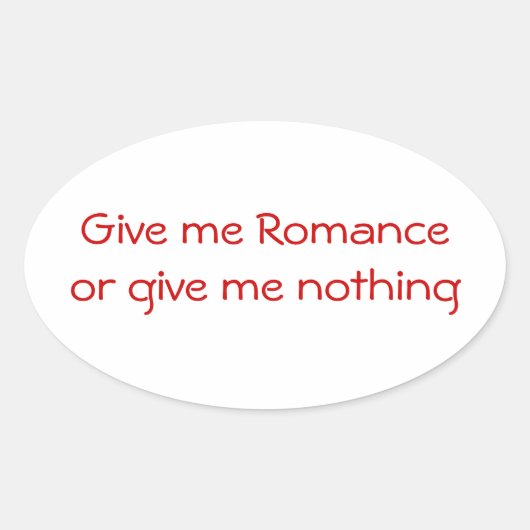 私のロマ与えンスまたは私の無円ステッカー 楕円形シール (正面)