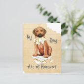 私のローデシアン食べリジェバック私の宿題はがき ポストカード (スタンド正面)