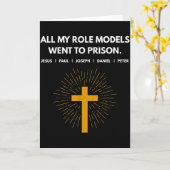 私のロールモデルは全員刑務所に入った イエス 面白い カード (黄色い花)